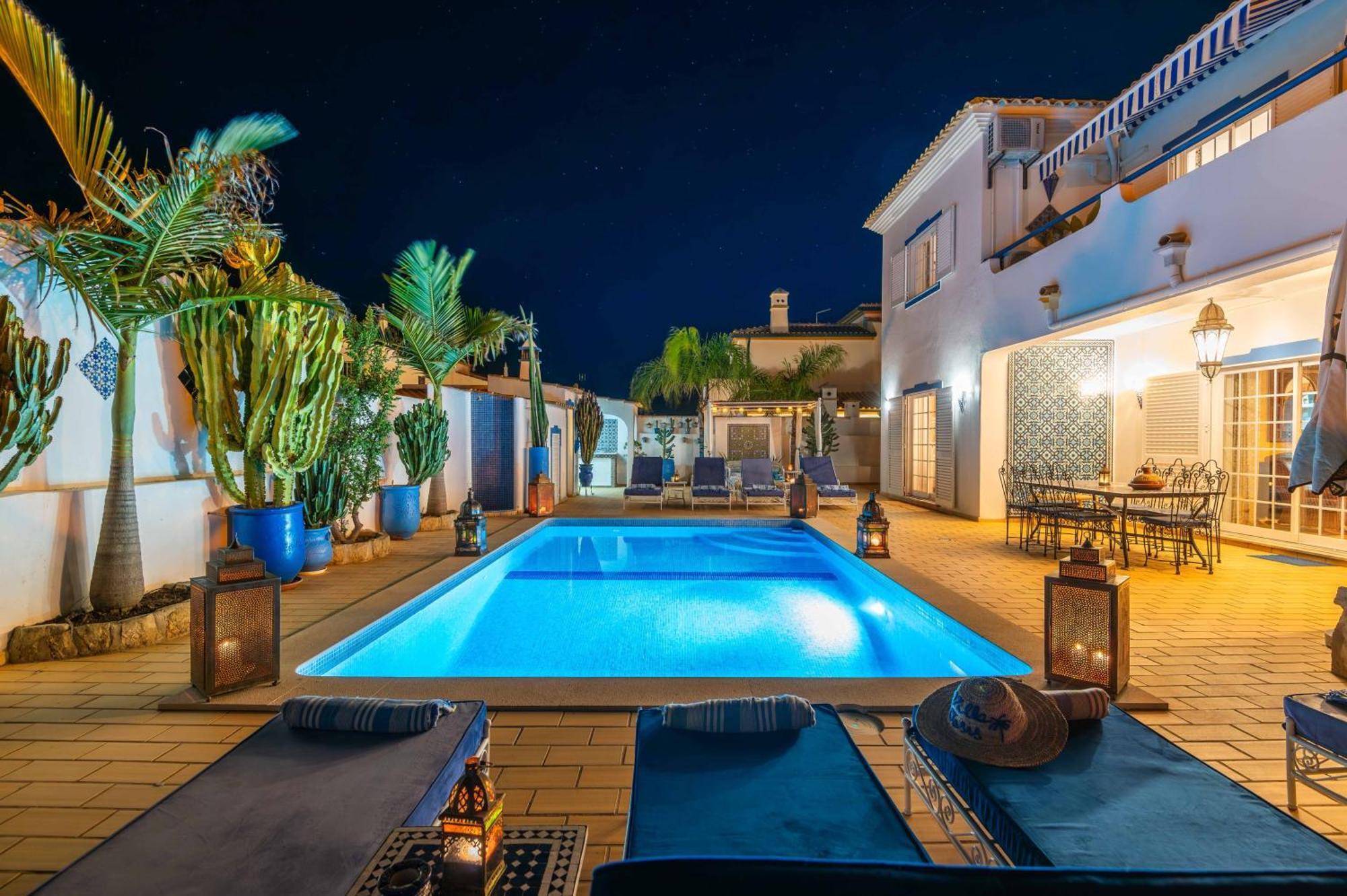 Villa Oasis Gale - Luxury Villa With Private Pool, Ac, Free Wifi, 5 Min From The Beach 알부페이라 외부 사진